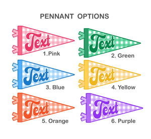 Personalized Kids Name Tag, Backpack Name Keychain, Custom Pennant School Bag Tag, Lunch Box Tag for Kids, Back to School Gift