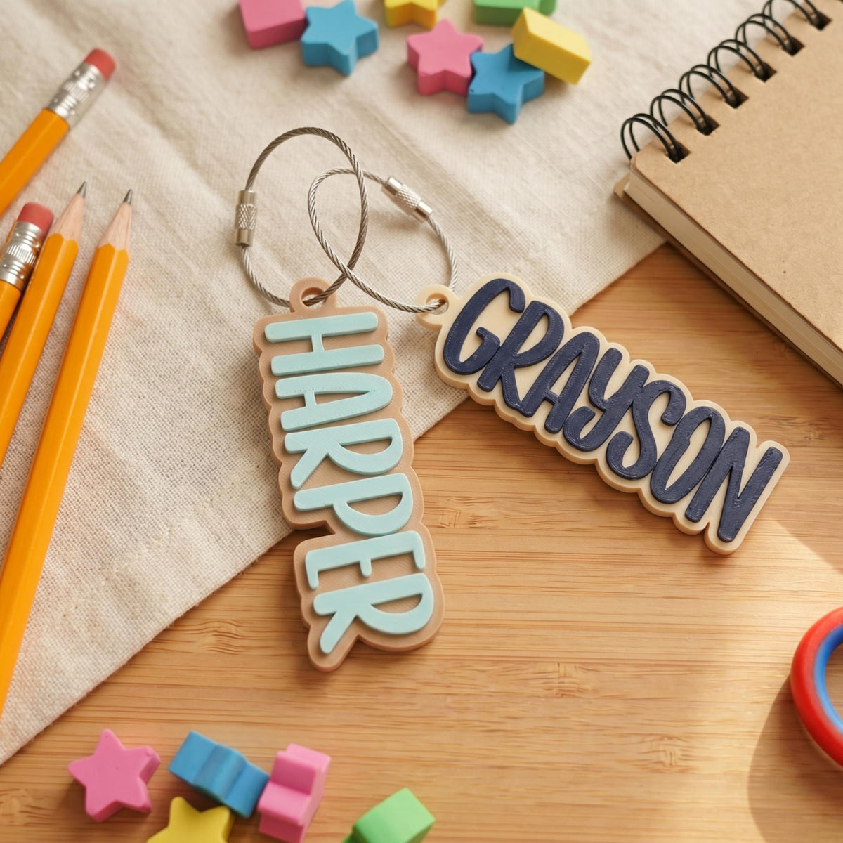Nametag Personalized Keychain Diaper Bag Tag Lunch Box Tag Daycare Label Bag Charm Kids Keychain Name Bag Tag Luggage Tags Gift