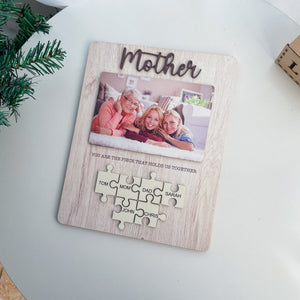 You Are The Piece That Holds Us Together - Personalized Picture Frame - Gift For Mom, Mother's Day Gift