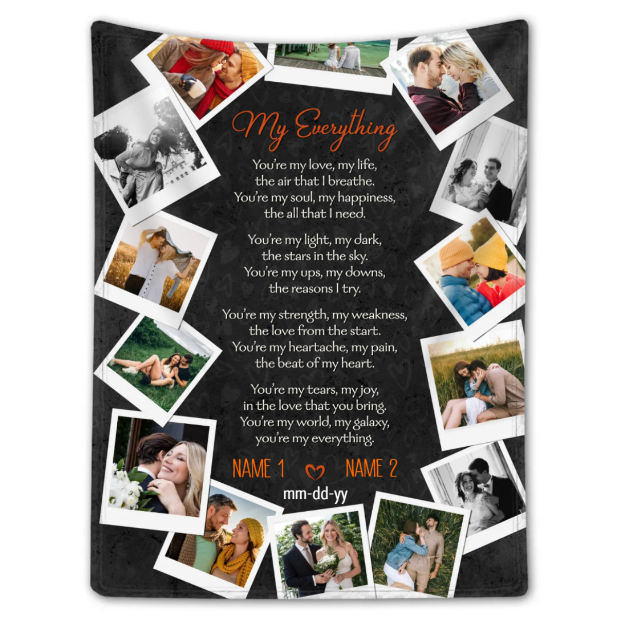 You're My Love, My Life, My Everything - Personalized Blanket - Gift For Girlfriend, Anniversary Gift, Valentine's Day Gift