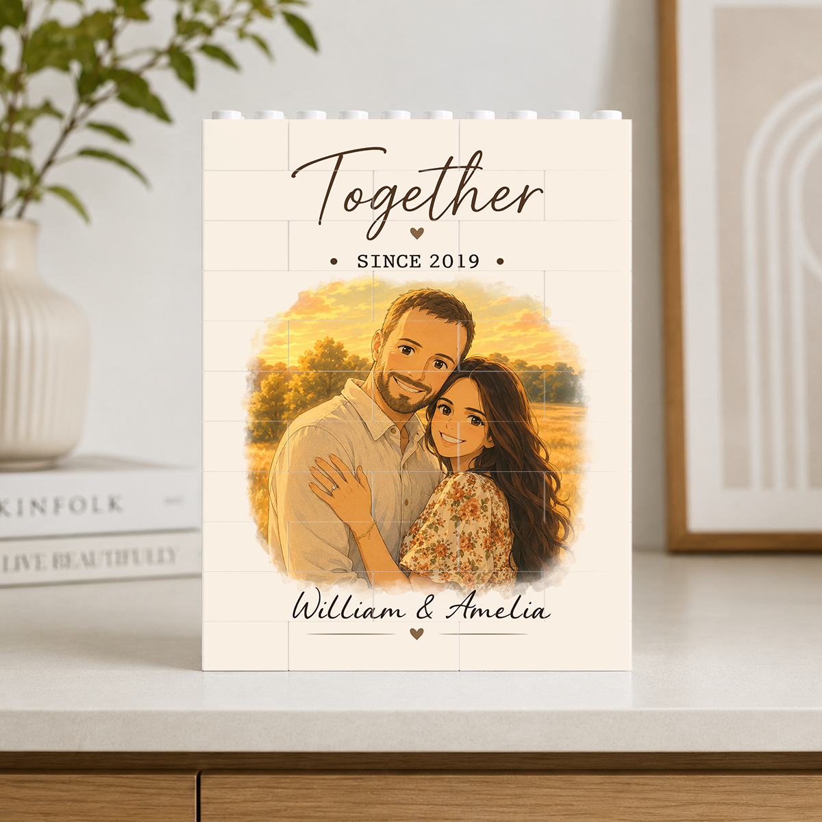 Us Together - Personalized Custom Photo - Personalized Shaped Building Brick Blocks