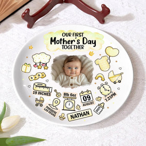 Happy First Mother's Day - Personalized Ceramic Plate