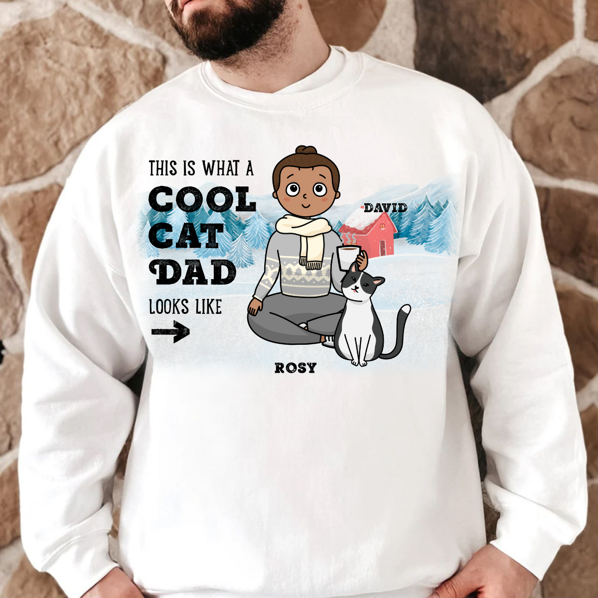 This Is What A Cool Pet Dad Look Likes Personalized Sweatshirt Custom Christmas Gift For Dog Mom Cat Mom Winter Season Gift For Friends