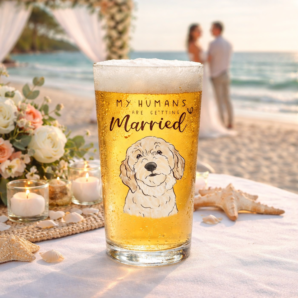 Custom Pet Engagement Mug, My Humans Are Getting Married Glass Mug, Personalized Engagement Gifts For Couple, Engagement Gift