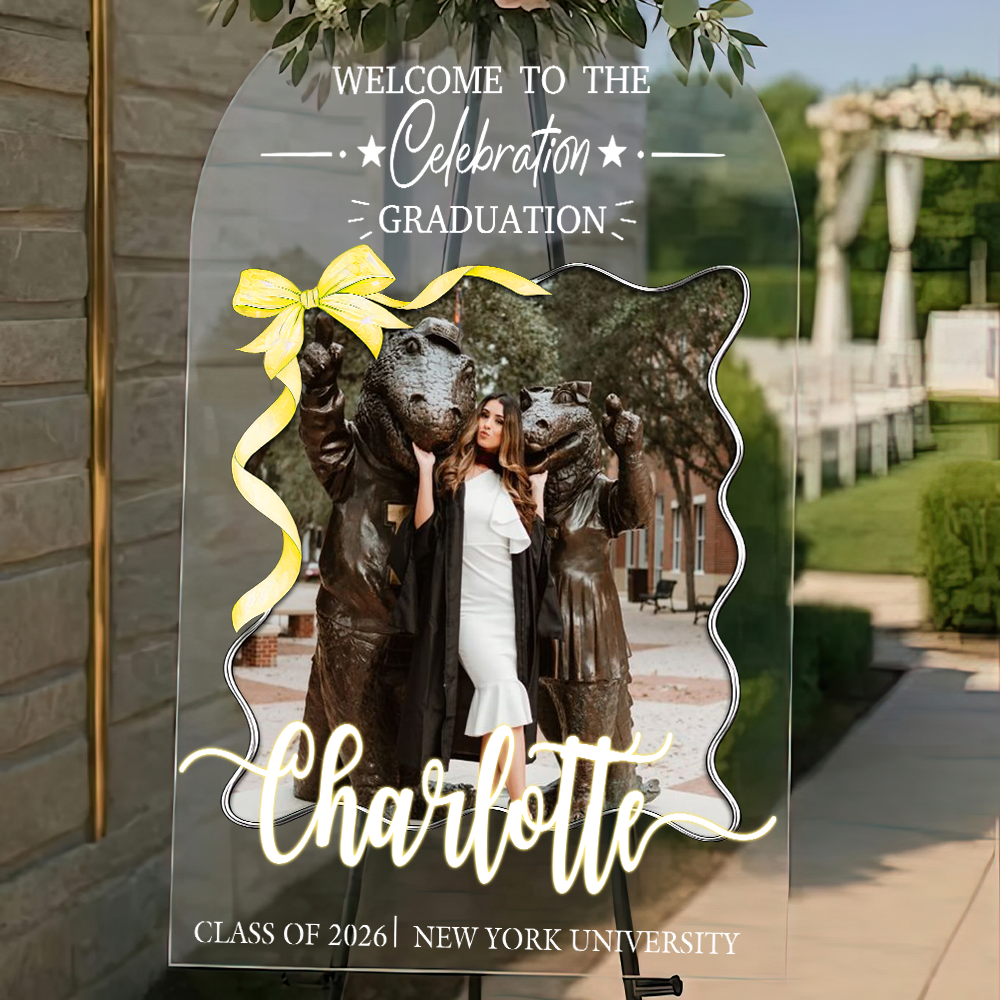 Wildflower Bow 2026 - Personalized Acrylic Welcome Sign