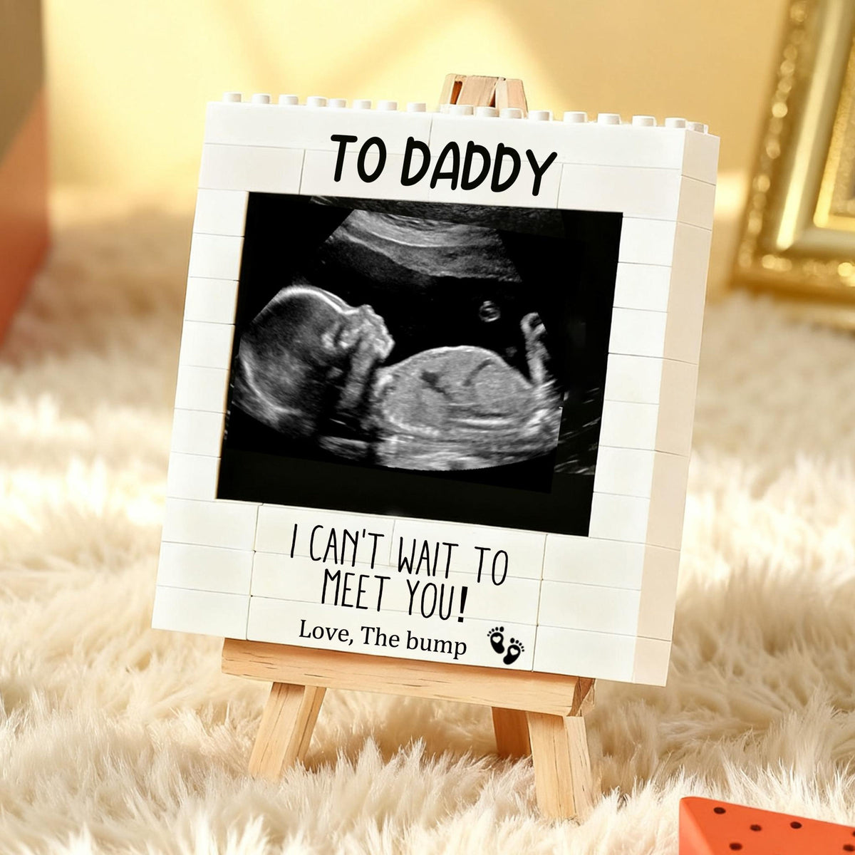 Personalised Ultrasound Building Blocks, Baby Photo Puzzle Blocks, Puzzle Decor, New Baby Gifts for Dad New, Father's Day Gift