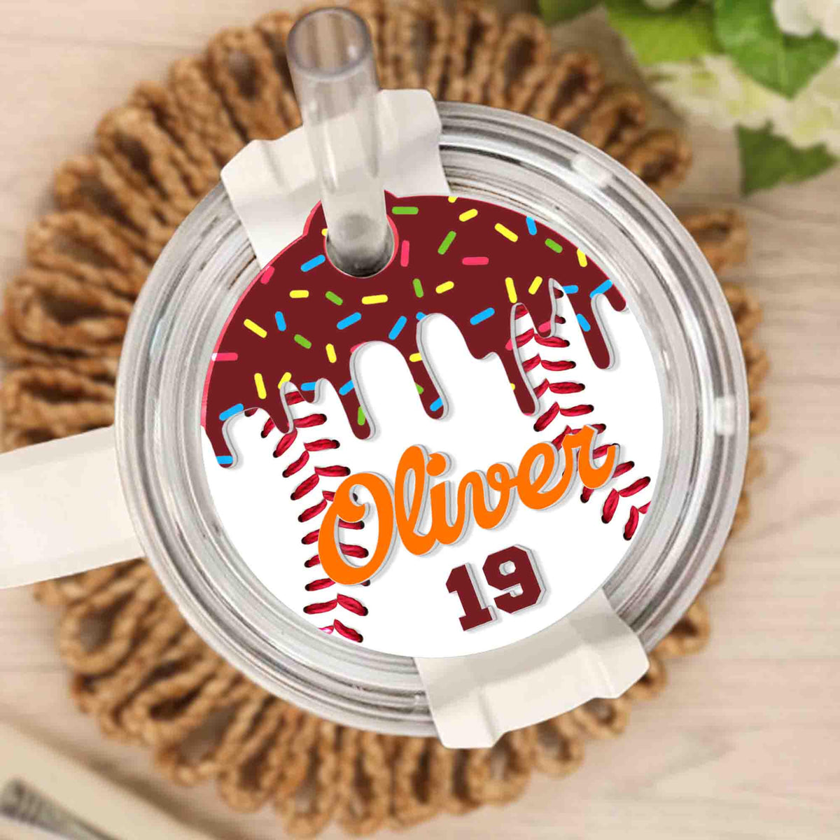 Personalized Baseball Lovers Gifts, Custom The Drip Baseball Tumbler Name Plate, Gift For Baseball Mom