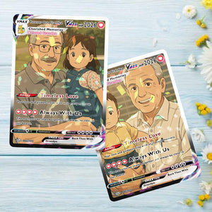 Custom PKM Card, Personalized Anime Card, Anniversary Gift For Grandpa, Unique Love Gift From Kid, Anime Card Game
