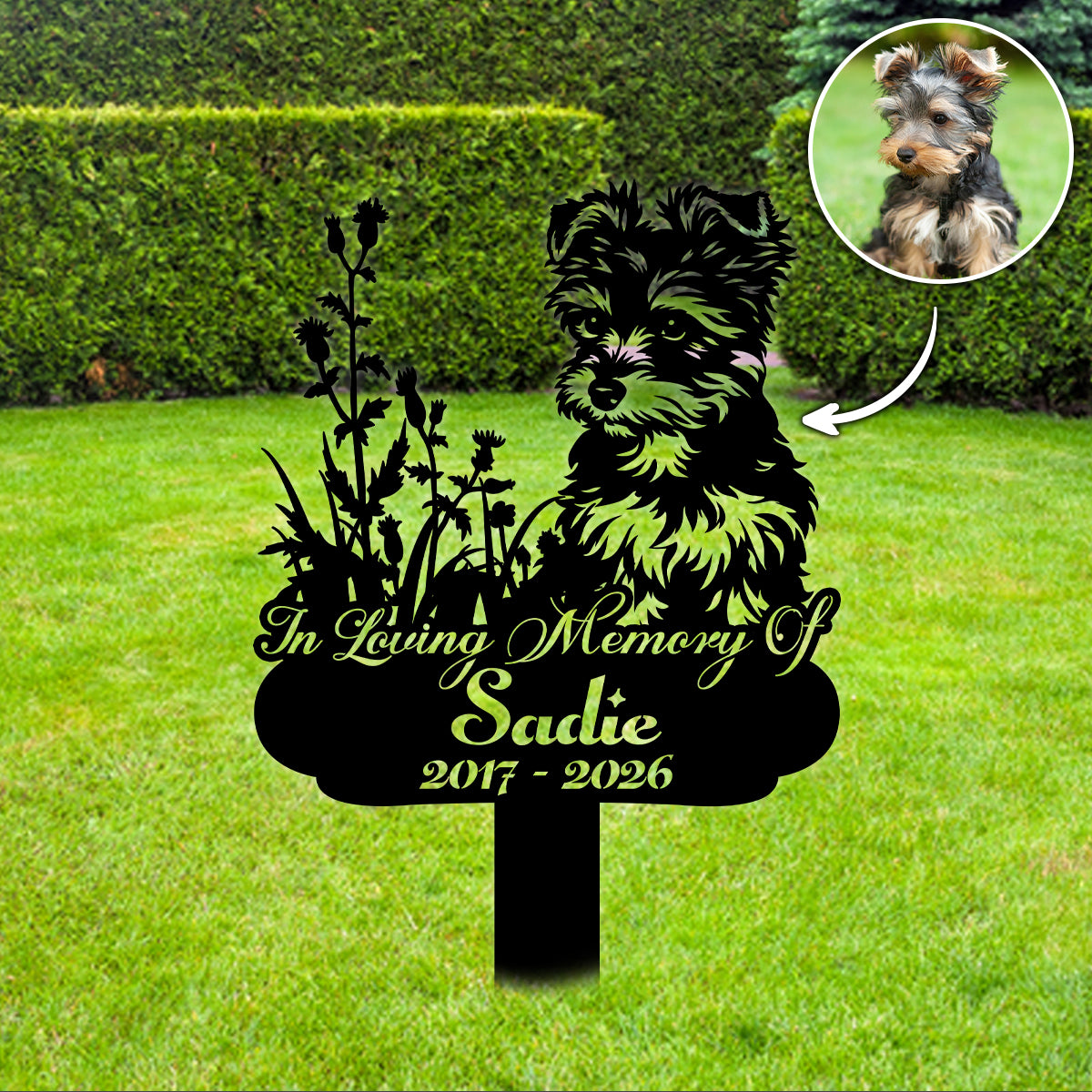 In Loving Memory - Personalized Cut Metal Sign