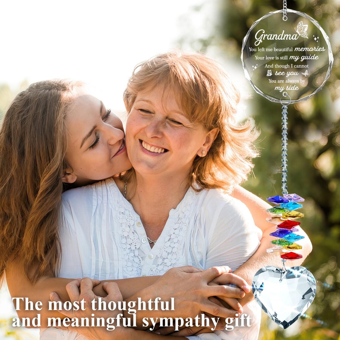 Crystal Ornament Sympathy Loss of Grandma Gift, Memorial Rainbow Suncatcher, Memorial Keepsake, Remembrance Consolation Grief Loss Of Nana