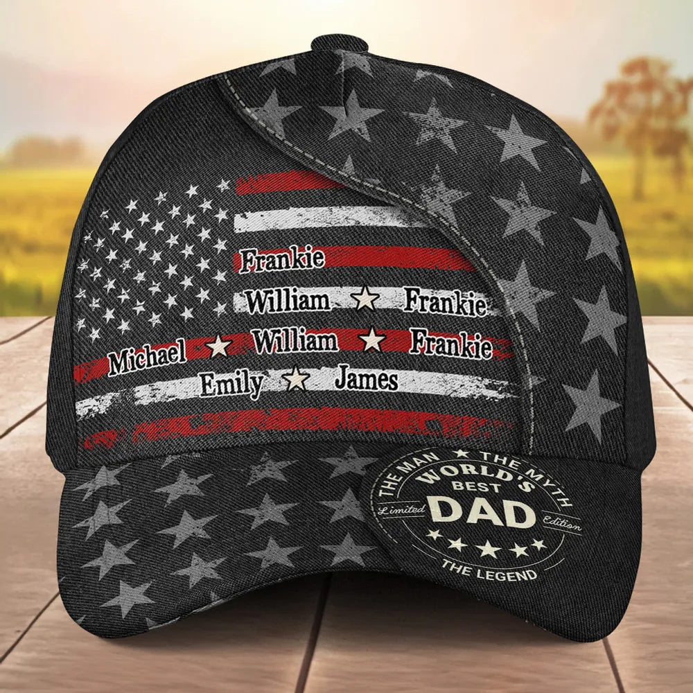 Dad The Man The Myth The Legend - Personalized Classic Cap - Gift For Dad, Father's Day, Birthday Gift