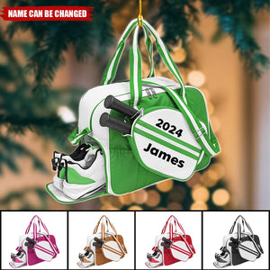 Pickleball Bag - Personalized Acrylic Ornaments - Christmas Gift for Pickle Ball Player