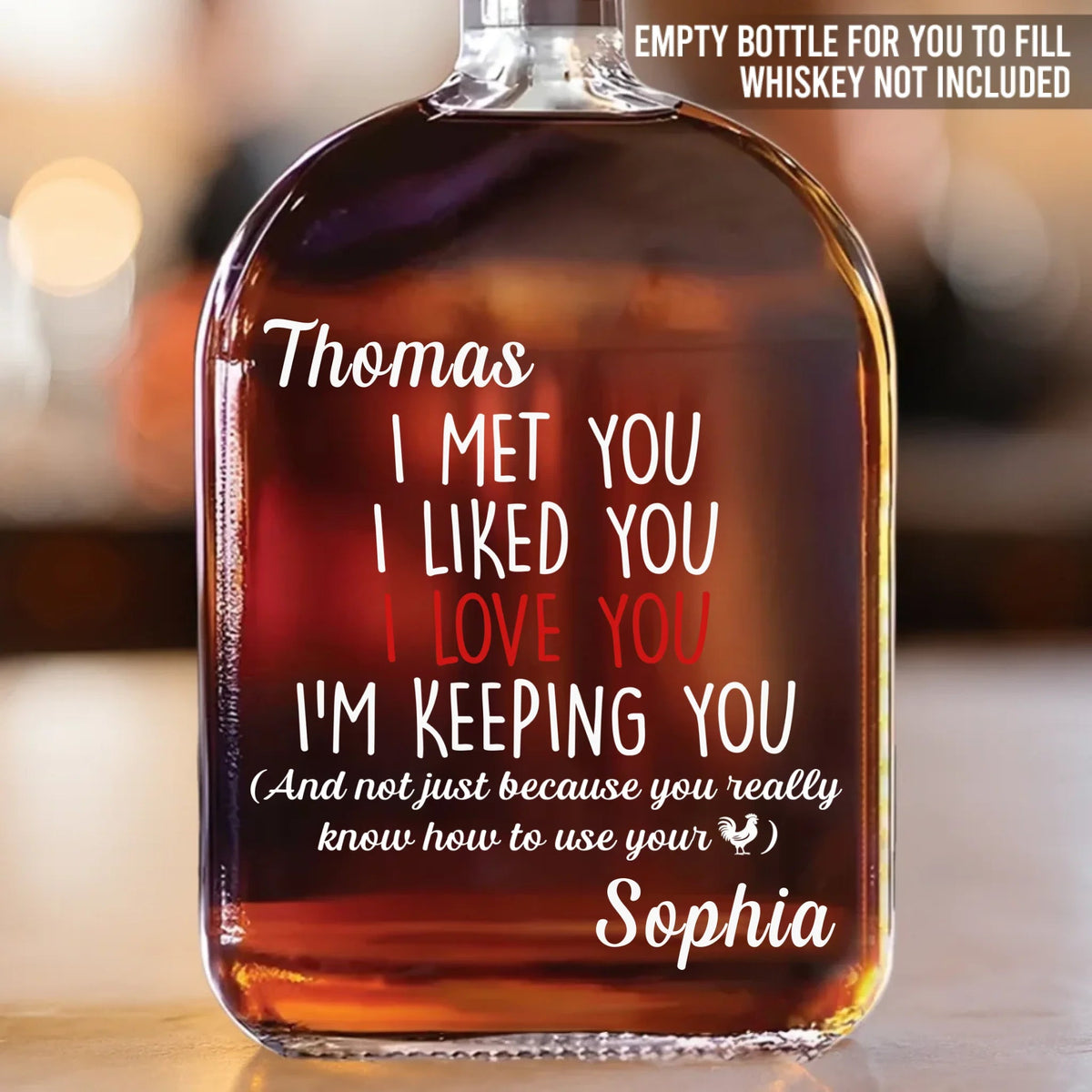 I'm Keeping You Forever Custom Couple Photo - Personalized Wine Bottle - Anniversary Gift, Valentine's Day Gift For Couple
