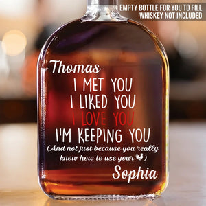 I'm Keeping You Forever Custom Couple Photo - Personalized Wine Bottle - Anniversary Gift, Valentine's Day Gift For Couple