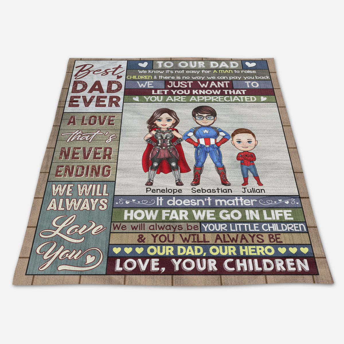 You Will Always Be My Loving Dad - Personalized Blanket - Gift For Father, Dad, Father's Day