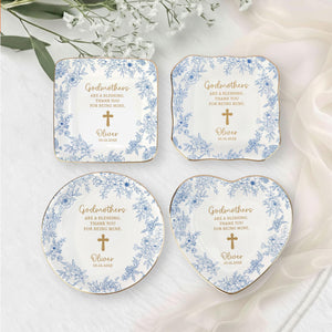 Personalized Godmother Ring Dish, Custom Mom Jewelry Tray, Gift From Godchild, Godmother Birthday Gift, Mothers Day Gift For Godmother