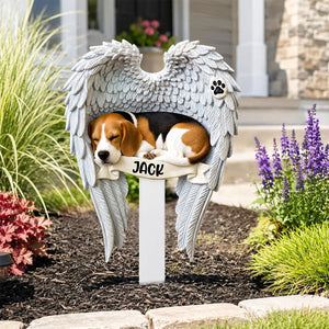 Personalized Beagle Dog Memorial Stake Pet Loss Gift Grave Marker Memorial Gift Garden Decor Pet Sympathy Gift