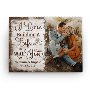 I Love Building A Life With You - Personalized Building Block Puzzle - Anniversary Gift, Valentine's Day Gift For Couple