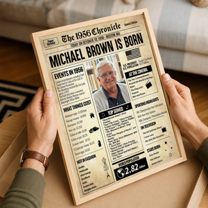 The 1956 Chronicle - 70th Birthday Poster for Parents Grandparents Family