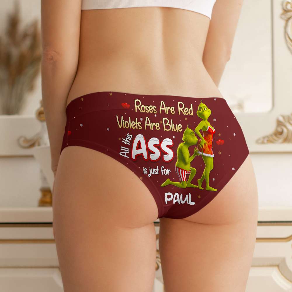 Funny Couple Women's Briefs Personalized Gifts For Women Funny Valentine Day's Gift For Girlfriend, Gift For Wife