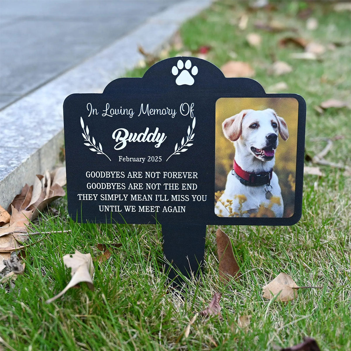 Custom Dog Memorial Stake - Pet Metal Grave Marker Metal Sign