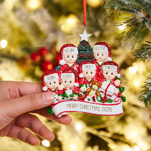 2025 Christmas Ornament With Family Member Name, Personalized Family Ornament, Family Keepsake, Xmas Tree Decor