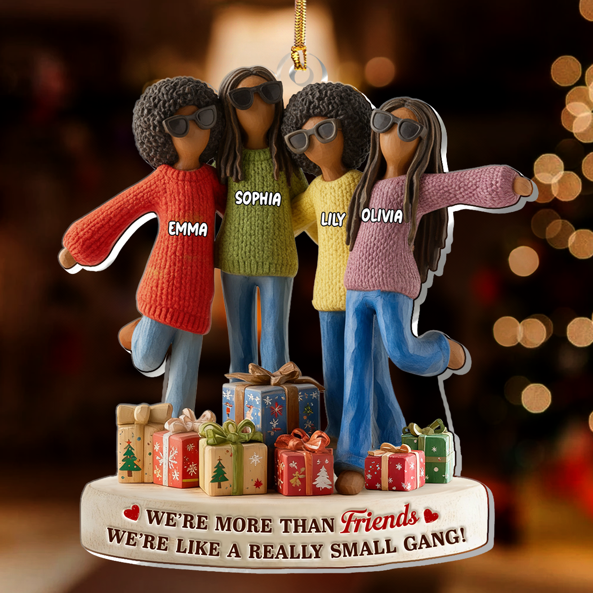 We Are More Than Besties - Personalized Acrylic Ornament - Christmas Gift For Besties, Friends