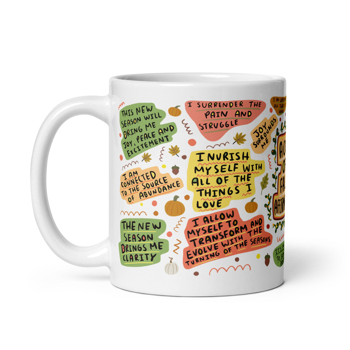 Fall Affirmation Mug, Hello Fall Mug, Fall Cup, Autumn Mug, Fall Vibes, Snuggle Season, Pumpkin Mug, Cosy Gift, Autumnal Mug