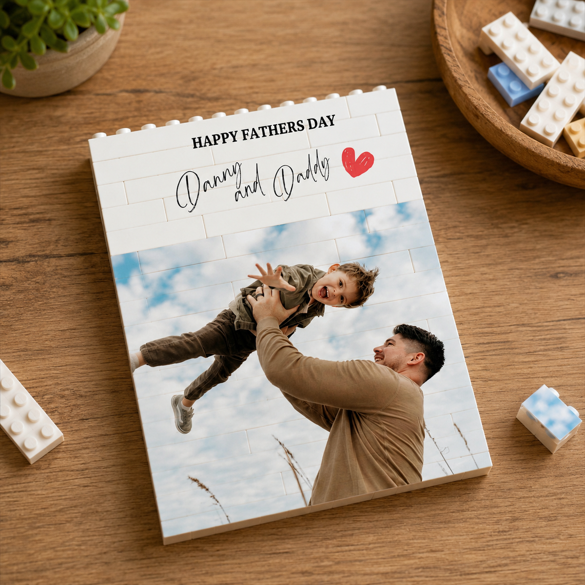 Custom Photo Puzzles Blocks Puzzles Birthday Gifts, Personalized Fathers Day Gifts for Dad
