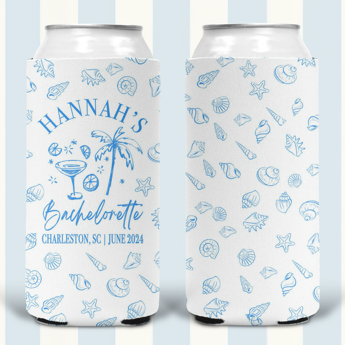 Beach Bachelorette or Birthday Favors, Last Toast on the Coast Personalized Party Favors, Can Cooler For Bridesmaid
