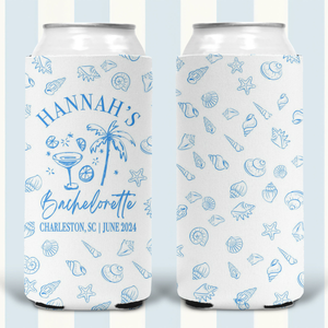 Beach Bachelorette or Birthday Favors, Last Toast on the Coast Personalized Party Favors, Can Cooler For Bridesmaid