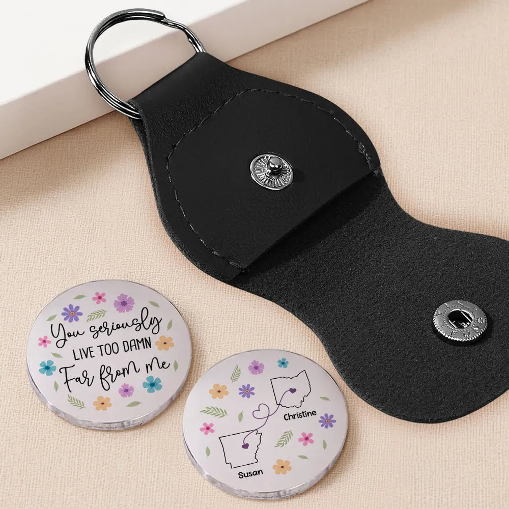 Seriously Too Far From Me - Personalized Pocket Hug - Long Distance Gift For Bestie, Friends
