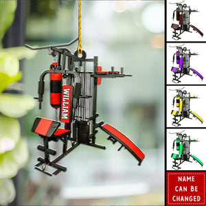 Personalized Weight Plate Ornament, Christmas Gift For Gym, Gym Equipment Simulation Ornament