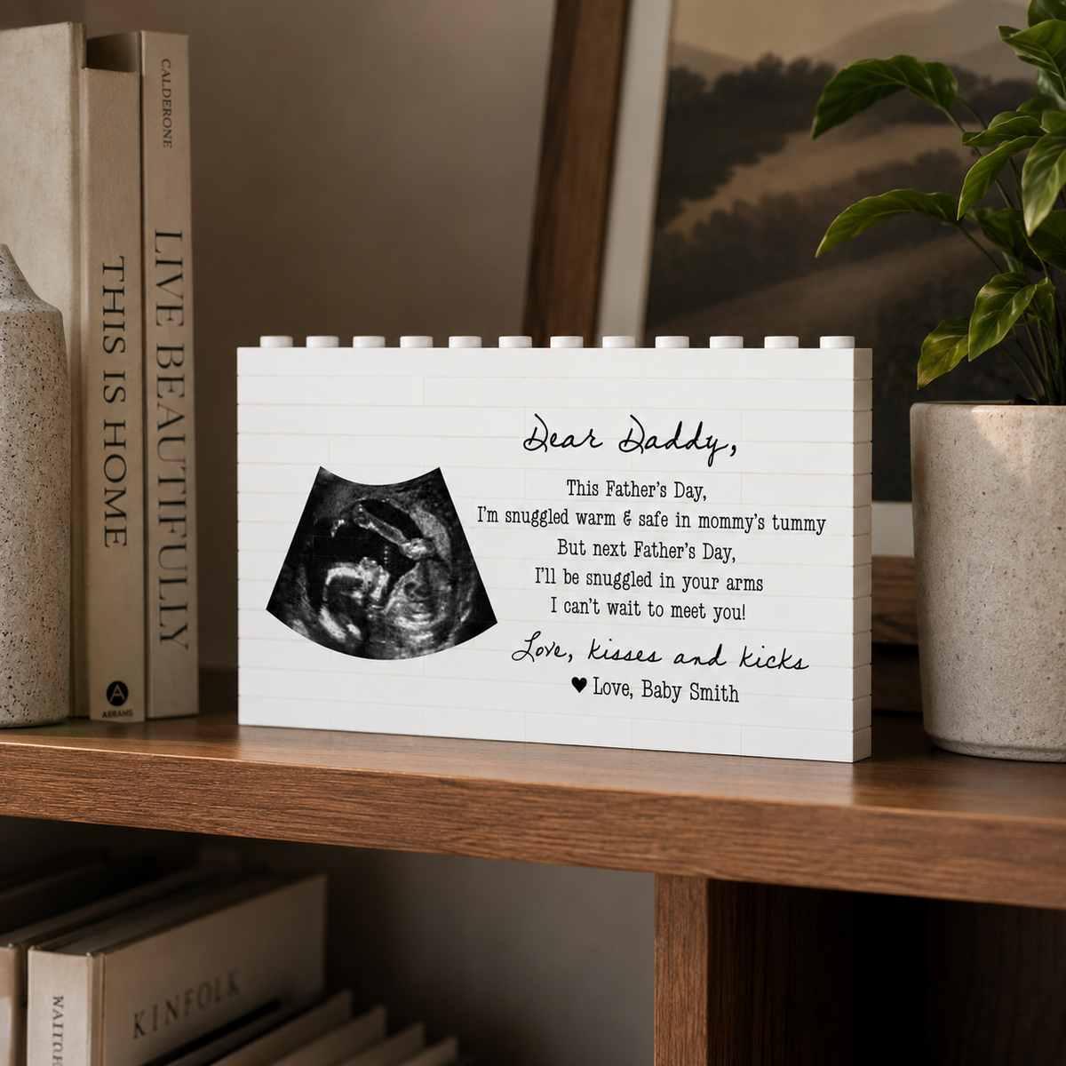 Personalized Ultrasound Photo Fathers Day Gift, Dad To Be Present, New Dad Pregnancy Keepsake, Baby Scan Photo, Daddy Gift From The Bump