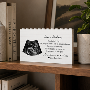 Personalized Ultrasound Photo Fathers Day Gift, Dad To Be Present, New Dad Pregnancy Keepsake, Baby Scan Photo, Daddy Gift From The Bump