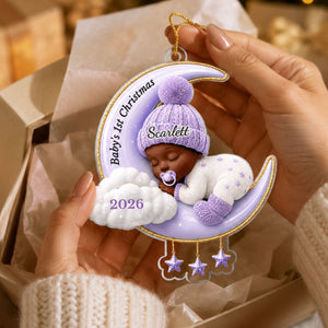 Baby's First Christmas - Custom Acrylic Ornament - Personalized Baby Shower, Gender Reveal Gifts For New Moms, New Dads, New Parents