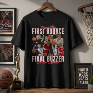 Basketball Senior Custom Photo Collage Shirt, Personalized Name & Number, Dad Game Day Tee