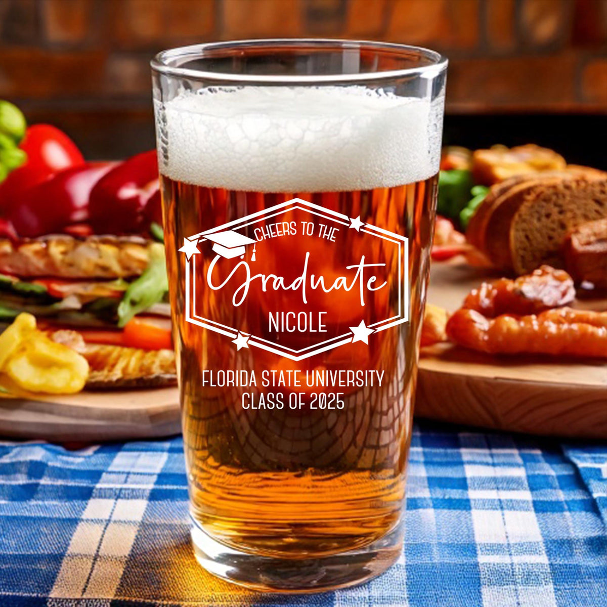 College Graduation Gift, Graduation Beer Glass, Pint Glass, Graduation Gift, College, Grad Gift, Graduation Gift, Reunion, Class Of 2025