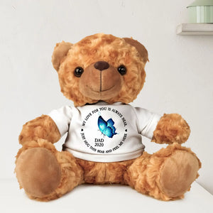 Just Hug This Bear & Feel Me Here - Personalized Teddy Bear Plush - Memorial Gift