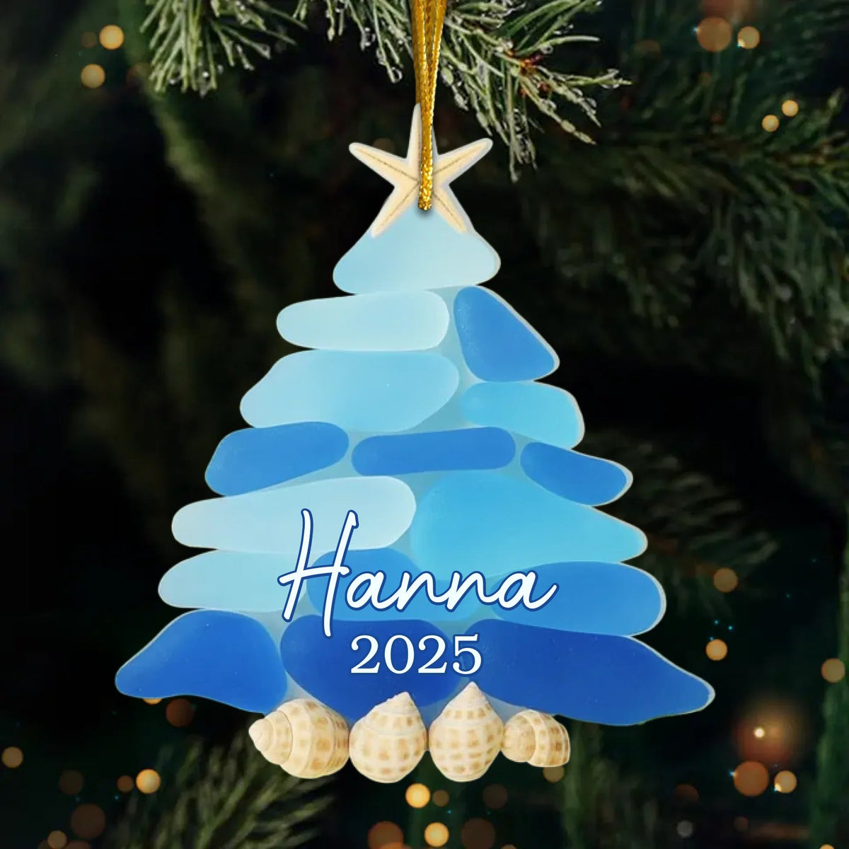 Waves Of Holiday Joy - Personalized Acrylic Ornament - Christmas Gift For Family, Friends, Sister, Besties