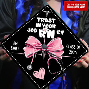 Personalized RN Graduation Cap Topper, Class of 2026 Keepsake, Graduation Day