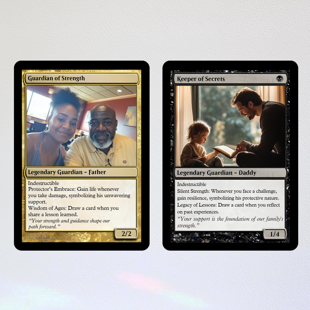 Custom MTG Style Father's Day Magic Card Personalized with your Photo,Trading Card: Personalized Anniversary, Wedding, Pet Gift