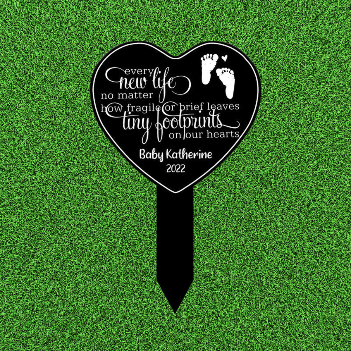 Baby Grave Maker Personalized, Baby Memorial Plaque, Miscarriage Gifts, Temporary Grave Stone, Pregnancy Loss Gifts, Baby Remembrance Stake