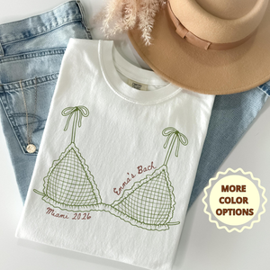 Personalized Bikini Bachelorette Shirt, Custom Beach Bach Party Shirt, Coastal Bachelorette Shirt, Bridal Party Shower Gift Bachelor Shirt