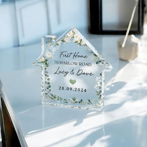 First Home Acrylic Plaque, New Home Gifts, New House Gift, Gift for New Homeowners, New Home Gift, First Home Frame