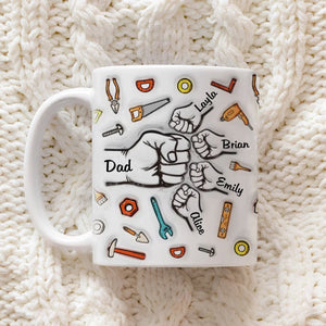 To Dad From Reason You Drink - Personalized White Mug Father's Day