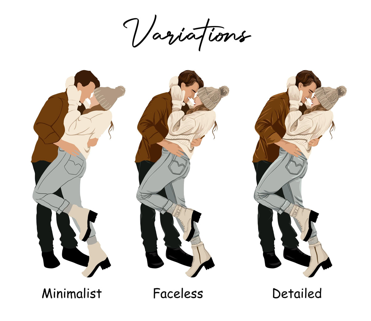 Personalized Couples Gift, Valentine's Gift For Him Her, Custom Faceless Portrait Keychain, Couples Photo Anniversary Gift, Boyfriend Gift