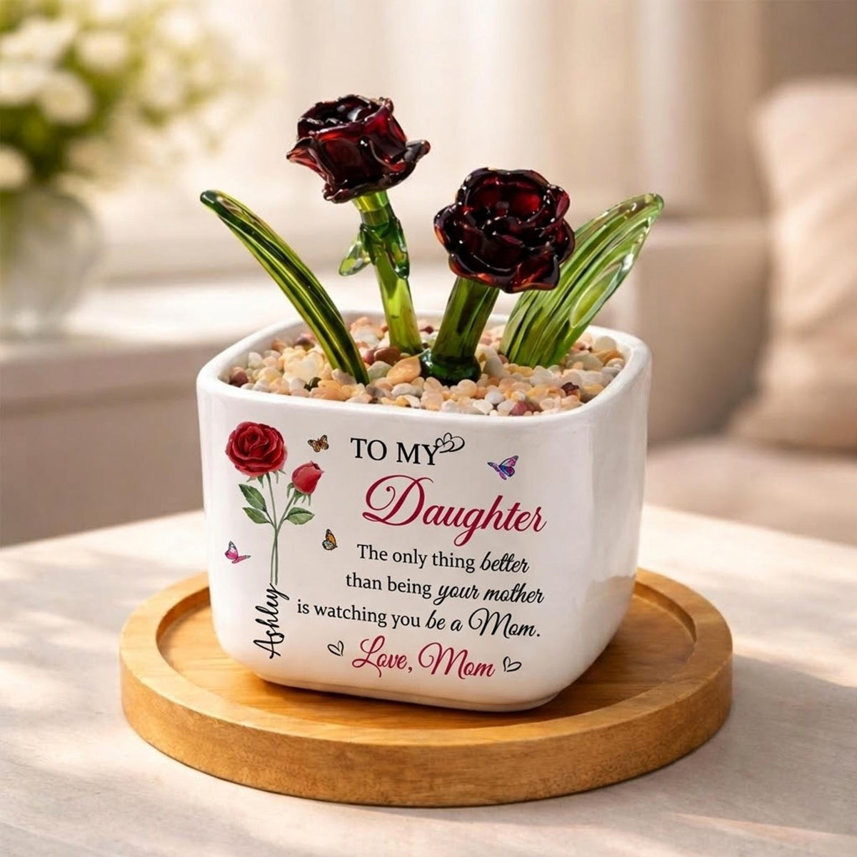 Mother Daughter Glass Flower Pot, The Only Thing Better Than Your Mother, Mother's Day Gift for Daughter, New Mom, Daughter Gift from Mom