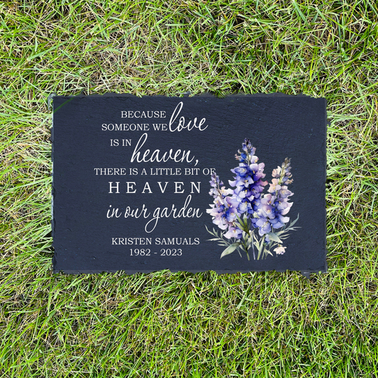 Because Someone We Love Is In Heaven, Sympathy Gift, Slate Grave Marker, Keepsake, Remembrance, Bereavement Gift, Loss of a Loved One