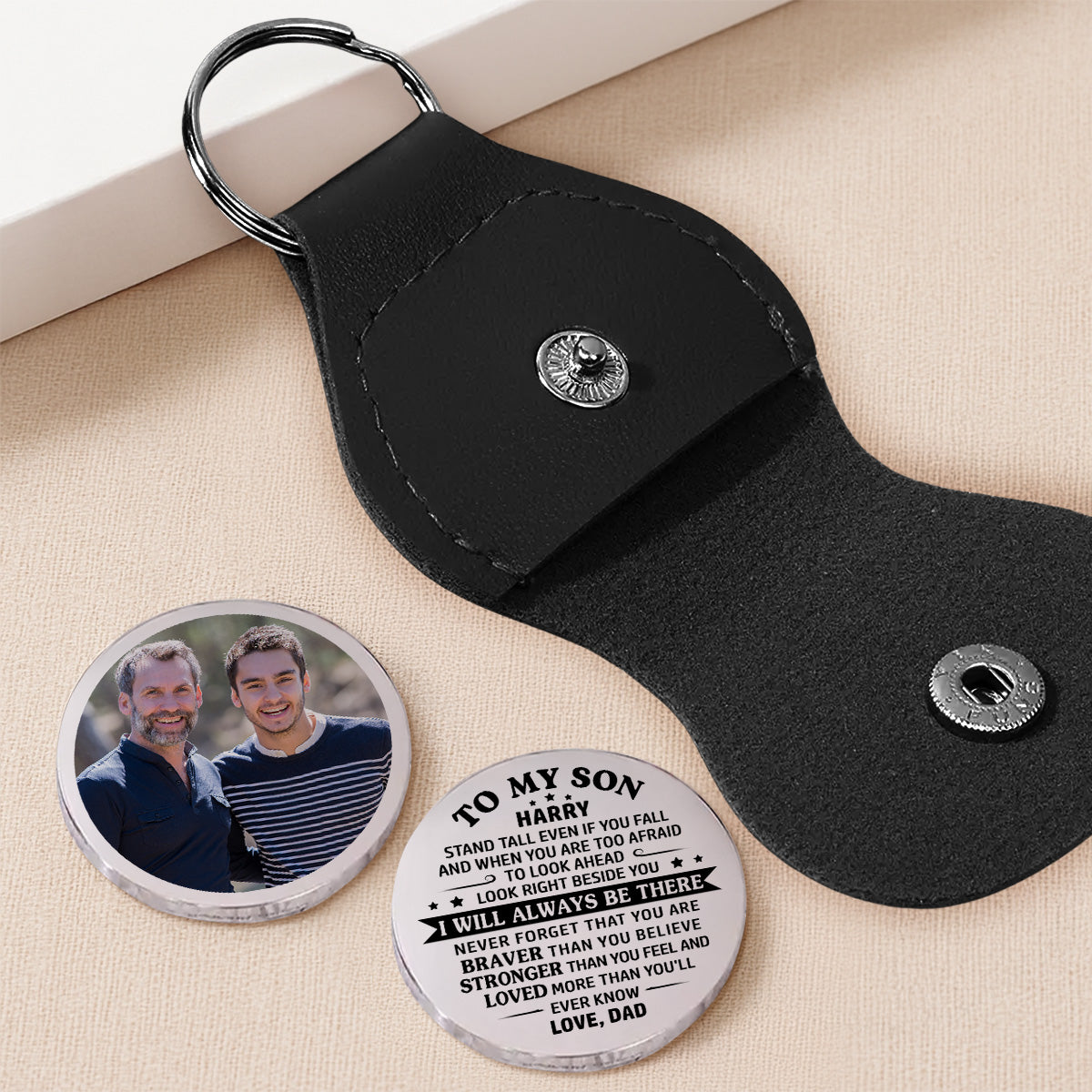 To My Son I Will Always Be There For You - Personalized Pocket Hug - Gift For Son